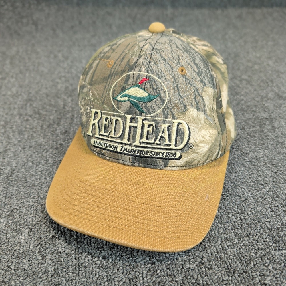 RedHead Vintage Style Camo Hunting Hat Mens OSFA Green Tan Cotton Snapback Cap